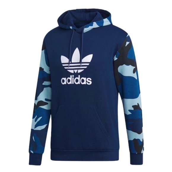 NWT! Adidas Men's Camo Over The Head Hoodie - Size Medium - Picture 1 of 6